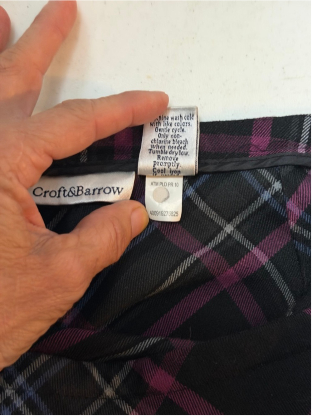 Women's Croft&Barrow A-Line Skirt Size 10 Black Pink Plaid
S A - Picture 4 of 6
